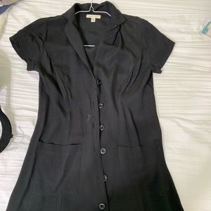 Black button up dress